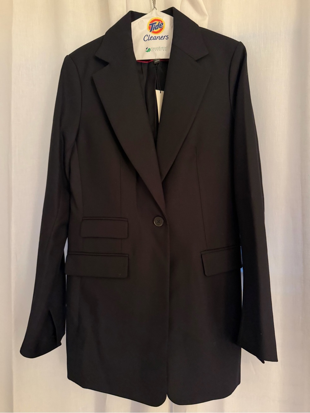 Banana RepublicBlack Women's Single-Button Blazer Jacket - Classic Tall Coat